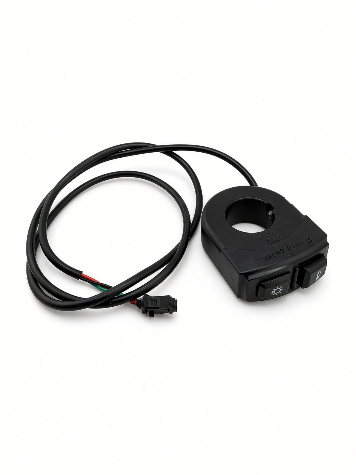 Black handlebar light and horn switch with wiring for the Hiboy DK1