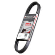 EF3005 Enforcer Drive Belt for Snowmobiles, featuring a close-up of the durable, high-performance belt with a visible label, designed for demanding trail and touring riders.