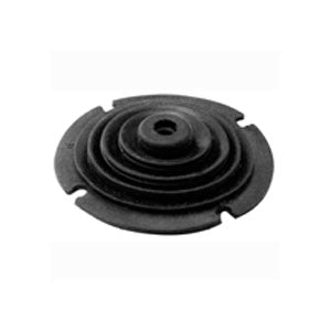 Rubber Boot for Everest & Jennings Joysticks: A black, round rubber boot with a central hole, designed specifically for E&J joystick units on various power chair brands and models.