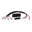 Electronic Assembly (Controller/Motor/Brake) Connector Housing for Go Go Elite Traveller, LX, Sport and Ultra X, featuring black and red electrical wires, a black plastic block with multiple holes, and a connector.