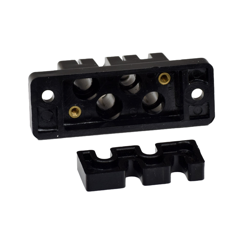 Electronic Assembly Connector Housing for Go Go Elite Traveller, LX, Sport and Ultra X, featuring a black plastic block with multiple holes for wiring connections.