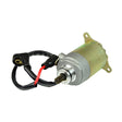 12 Volt Electric Starter Motor for 150cc GY6 Scooter Engines, featuring a small cylindrical motor with attached wires, ready to install for scooters, ATVs, and go-karts with GY6 engines.