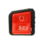 Engine Kill Switch for 50cc, 150cc, & 250cc Gas Scooters; square button with two positions, featuring a logo and 4-pin connector, suitable for various gas applications.