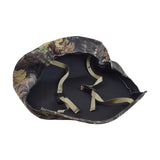 SuperFlauge® Camo Seat Cover Set for the eWheels EW-36 Scooter, showcasing camouflage-patterned seat, backrest, and armrest covers with straps, easily removable for cleaning.