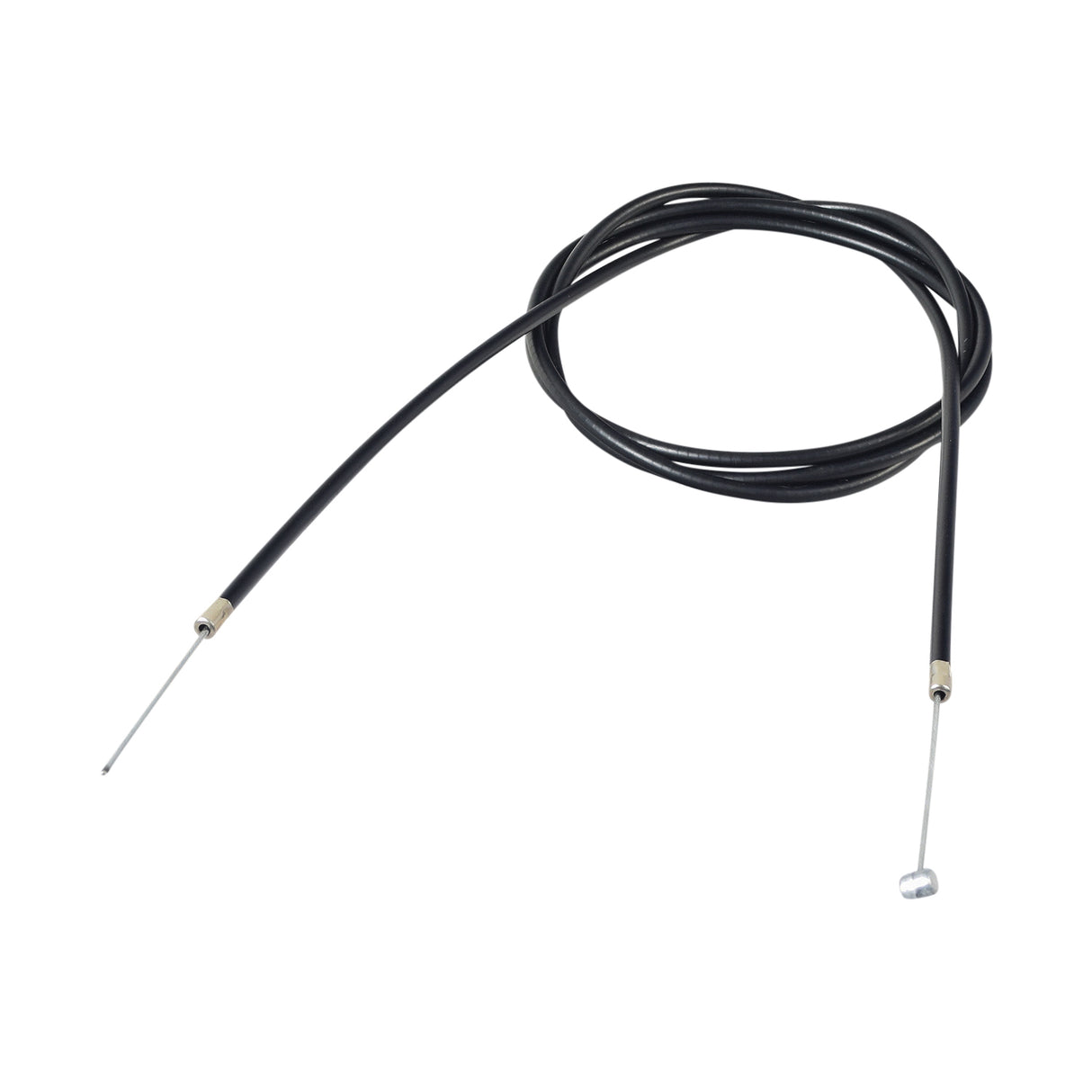 65 Scooter Brake Cable with black wire and a silver metal tip, designed for gas and electric scooters.