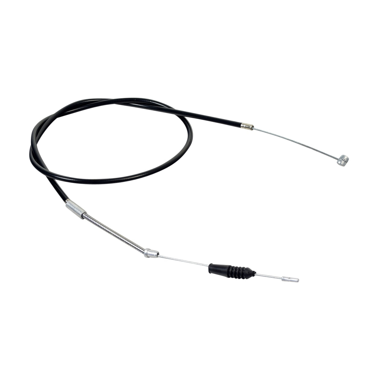 Front Brake Cable for the Swagtron EB5 Pro Electric Bike, featuring a sleek black wire connected to a sturdy metal rod, essential for safe and reliable braking performance.