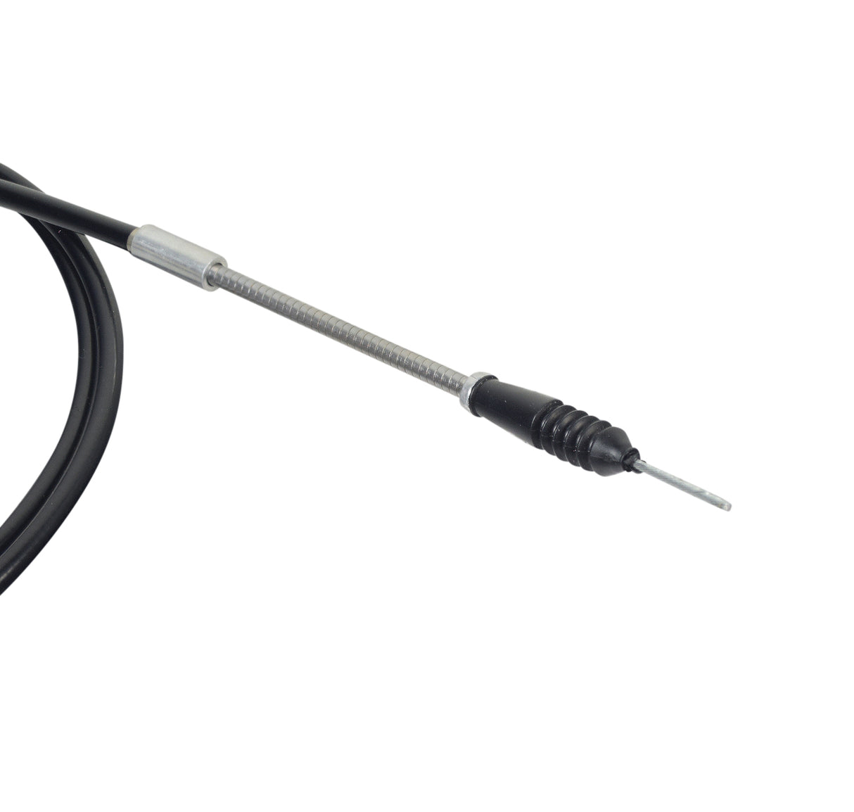 Rear Brake Cable for the Swagtron EB5 Pro Electric Bicycle, featuring a black cable with a silver tip and a black handle, suitable for various applications and adjustable length.