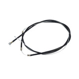 Rear Brake Cable for the Swagtron EB6 Bandit Fat Tire Electric Bike (Original) showing a black cable with silver ends, featuring a 2-piece sleeve with varying lengths.