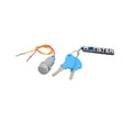 Electric Scooter Parts: Ignition Module (Key Switch) with Keys - 2 Wire, showing a key chain with an attached keyring and two keys.