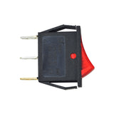 Red On/Off Switch for Electric Recreational Scooters & Go-Karts, featuring a rectangular black body with a prominent red light indicator in the center. Suitable for Dynacraft, Pulse, and Razor models.