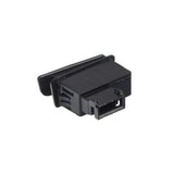 Black 2-Pin Starter Switch for ATVs, Go-Karts, & Scooters: A close-up of a black, rectangular starter switch with a plastic cover and clip, designed for easy installation with a 2-pin connector.