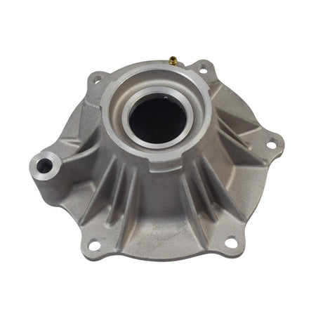 Left Crankcase for the Baja Wilderness Trail 400 (WD400-U) 400cc ATV, featuring a machined aluminum casting with multiple holes, essential for ATV assembly.