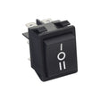 3-Position On/Off/On Switch for Currie Electric Bikes, featuring a black switch with white text, designed for newer eZip and some IZIP models.