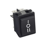 3-Position On/Off/On Switch for Currie Electric Bikes, featuring a black switch with white text, designed for newer eZip and some IZIP models.