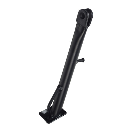 230 mm Kickstand for 70cc, 90cc, & 110cc Dirt Bikes, featuring a durable black metal pipe design with a screw attachment, suitable for mid-size dirt bikes without including the kickstand spring.