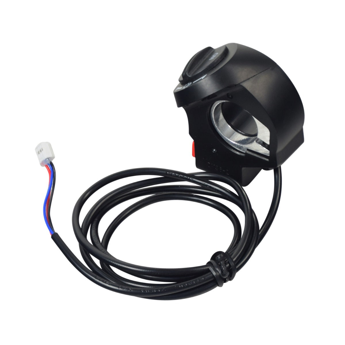 Dual Function Light & Horn Switch for the Gyroor C3 Electric Bike, featuring a handlebar-mounted unit with visible red horn button, light switch, and three wires extending with a small 3-pin connector.