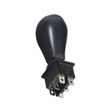 3-Position Joystick Switch for Ride-On Toy Bumper Cars, featuring a black electrical device with metal connectors, designed for Forward/Stop/Back toggle action.