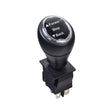 3-Position Joystick Throttle Switch for the Elegant Electronix Bumper Car with Parental Remote featuring a round black knob for Forward/Off/Reverse control, depicted close-up to highlight its simplicity and functionality.