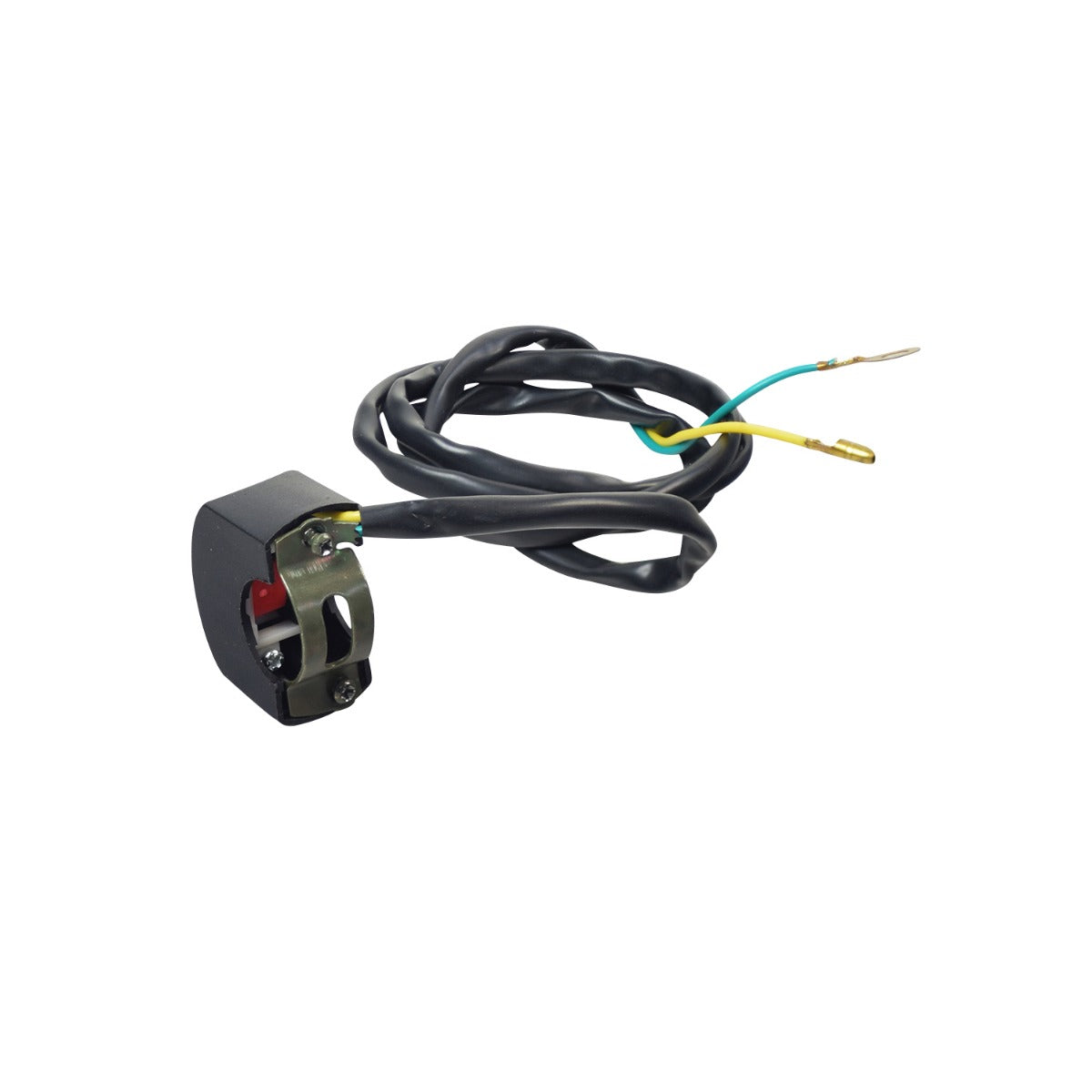 On/Off Kill Switch for the Massimo MM-MB100 Mini Bike, featuring a black electrical wire with connectors and a black box, designed for 7/8 handlebars with a 43 wiring harness.