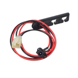 Minimoto Sport Racer 2-Wire Charger Port Assembly featuring a close-up of a black and red wire with a white connector, essential for connecting and charging the Minimoto Sport Racer.