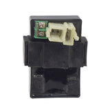 CDI Module (Ignitor) for 90cc Baja ATVs, featuring a black electronic device with a visible white and green connector.