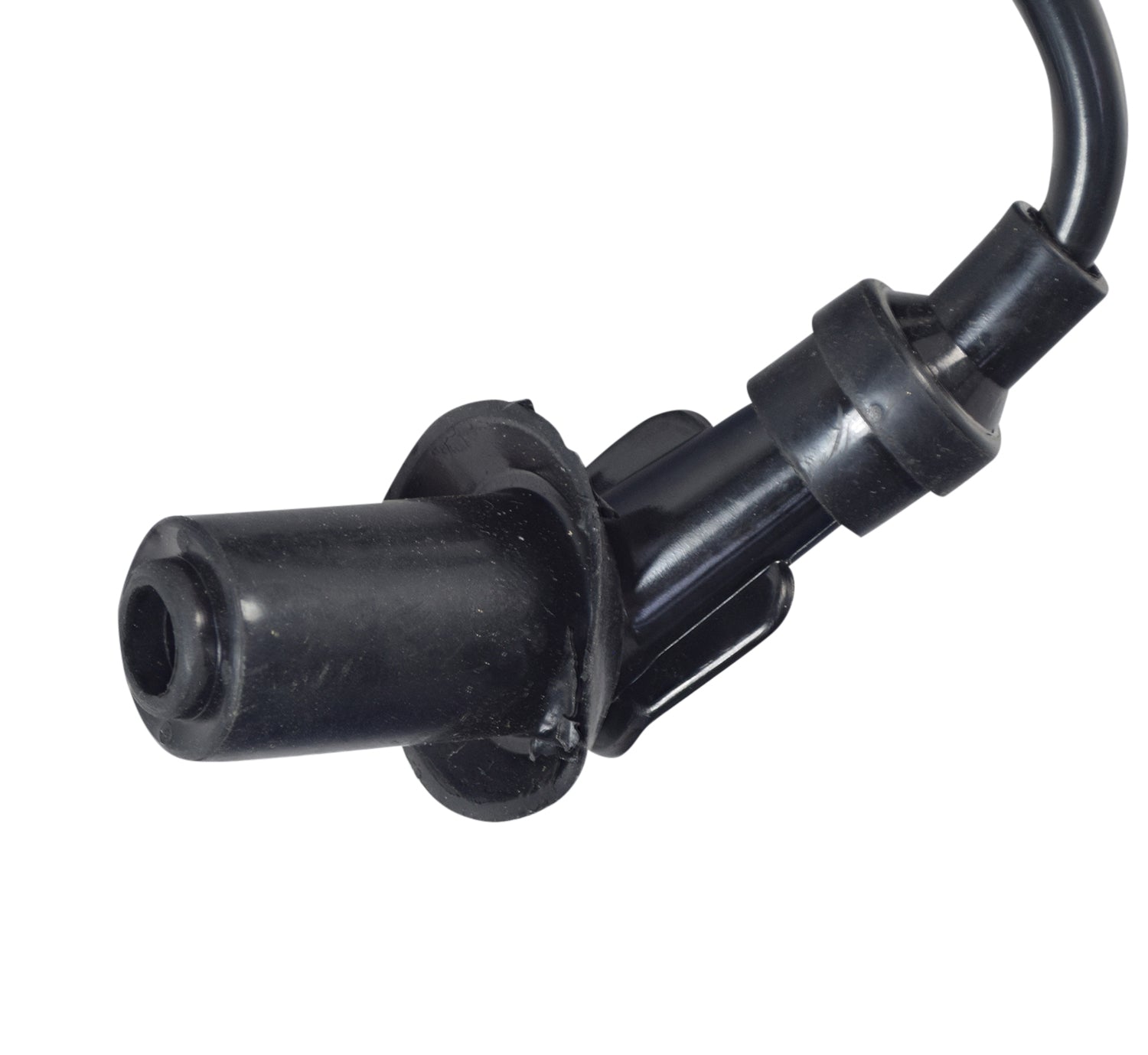 Ignition Coil for Baja Wilderness Trail 250 (WD250-U) ATV - VIN Prefix LLCL, showcasing a black wire with a rubber connector and multiple nozzles for spark plug attachment.