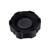 49 mm Universal Small Grip Fuel Tank Cap for 50cc - 150cc ATVs & Dirt Bikes, featuring a black plastic design with multiple holes, compatible with various Baja ATV models.