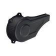 Plastic Clutch Cover for Coleman CC100X & CT100U Mini Bikes, shown as a black plastic piece with ventilation holes, designed to shield the clutch from dirt and debris during off-road rides.