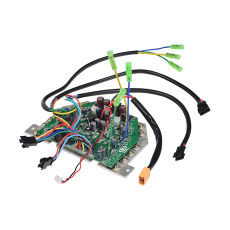 Main Circuit Board Controller for Self Balancing Hoverboards (Blemished) with intricate wiring and multiple electronic components, focused on close-up details like cables and connectors.