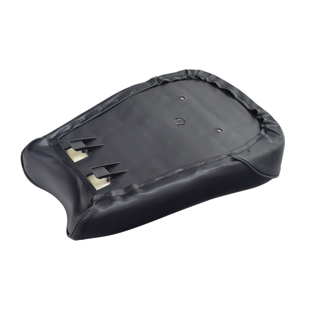 Seat for the Coleman CT200U-EX Mini Bike (Blemished) – black cushion with holes, visibly worn, tailored specifically for the Coleman mini bike model.