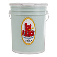 Flat Attack Tire Sealant - 5 Gallon Bucket. A white bucket with a lid and a white label, designed as an eco-friendly tire sealant, suitable for tubed or tubeless tires.