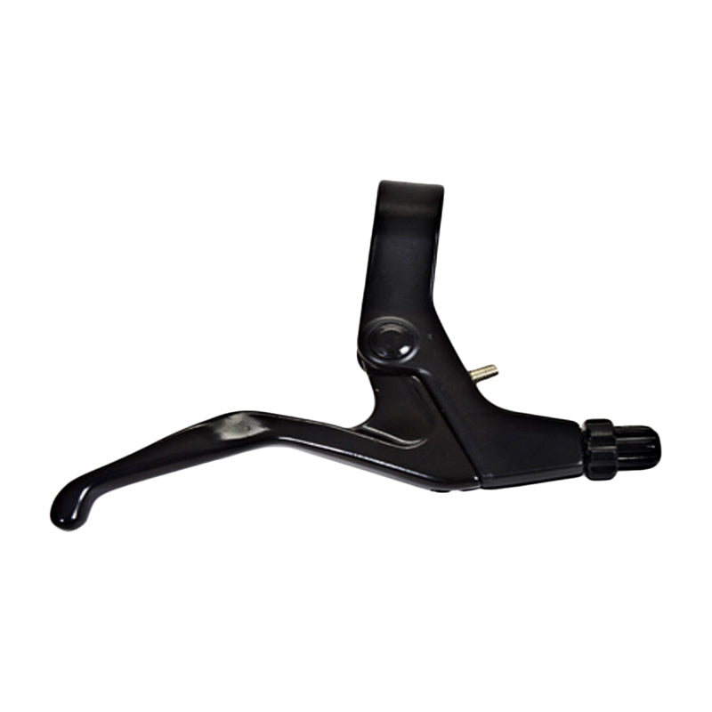 Flat Bar Brake Levers by Sunlite, featuring a black plastic brake lever and durable aluminum construction, designed for cantilever or caliper brakes, clamped to standard 7/8 handlebars. Sold as a pair.