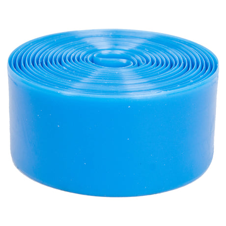 Flat Guard Blue Tire Liner Rim Tape for 27 x 1-1/4 and 700 mm x 28/32 mm, a sturdy blue plastic tape roll designed for superior protection against punctures and rough rim edges.