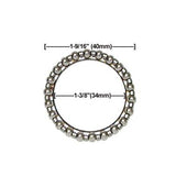 Set of two metal fork bearings for Ninebot Kids ZING E8 & ZING E10 eKickScooters, showing circular bearings with measurements.