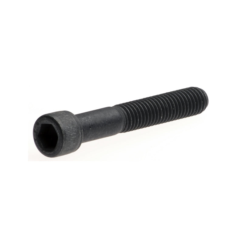 M10-1.50x62 mm Black Allen Socket Bolt (1106223), featuring a hexagon head, shown in close-up detail, ideal for securing Invacare footplates on Pronto M41 and Pronto M91 models.