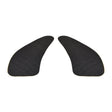 Scuff Guard Footrest Mat for the Pride Victory 3 (SC160/SC1600), a pair of black, teardrop-shaped, textured adhesive stickers designed to prevent shroud scuffing, displayed against a plain background.