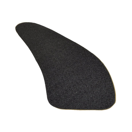 Scuff Guard Footrest Mat for the Pride Victory 3 (SC160/SC1600) shown as a black teardrop-shaped insole, designed to protect the front shroud from scuffs.