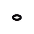 Steel Footrest Spacer for Jazzy, Jet, & Quantum Power Chairs: a small, round black spacer designed to fit between the nut and bearing, ensuring optimal footrest stability.