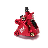 Forged Brake Caliper for 50cc 1PE40QMB Minarelli Yamaha Jog Style Scooters, featuring a robust metal design with two pistons for enhanced stopping power, suitable for various scooter models.