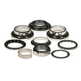 Headset Fork Bearing Kit for the Rascal 200T, 305, & 600 Series, showing close-up views of metal bearings, nuts, and circular components essential for scooter steering maintenance.