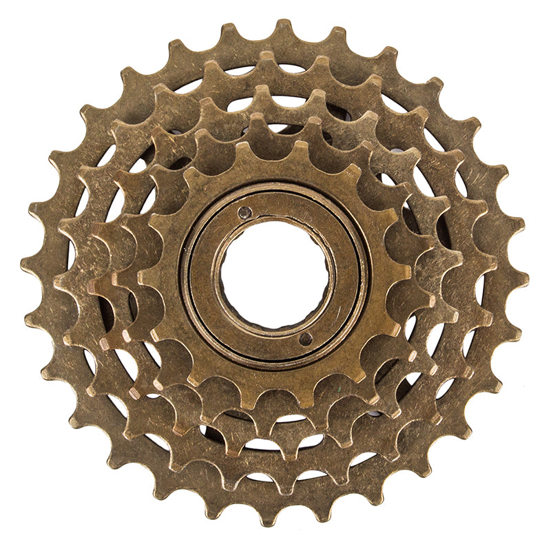 Freewheel Assembly featuring a group of interlocking metal gears, ideal for enhancing the performance of bikes and scooters. Perfect accessory for various types of scooters and bicycles.