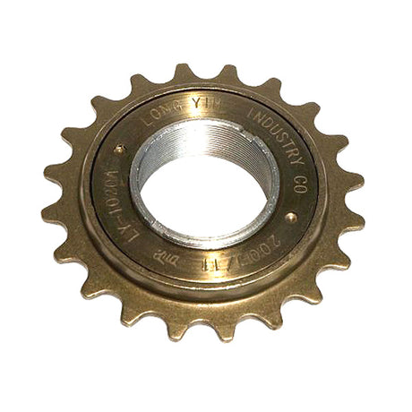 20 Tooth Bicycle Freewheel Mechanism for the eZip and IZIP TriCruiser, shown in a close-up, highlighting its intricate gear teeth and metal construction designed for counter-clockwise rotation with the rear tire.