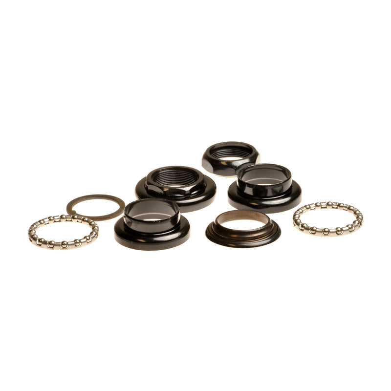 Front Anti-Tip Fork Bearings for the Rascal 312 Turnabout showing several metal and black components, including rings, a chain, and nuts, crucial for maintaining the power chair's performance.