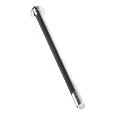 Front Axle for the Motovox MVS10 Stand Up Scooter, featuring a long, shiny metal rod with a nut at one end, measuring 210 mm in overall length.