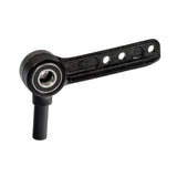 Front Wheel Axle Assembly for Shoprider Sprinter XL, featuring a black metal object with a round ball and holes, crafted from strong steel with integrated 6002-2RS bearings.