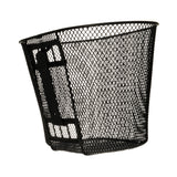 Front Basket Assembly for Go-Go Ultra and Pride Sonic mobility scooters, featuring a black mesh oval basket with a sturdy black handle and powder coat bracket.