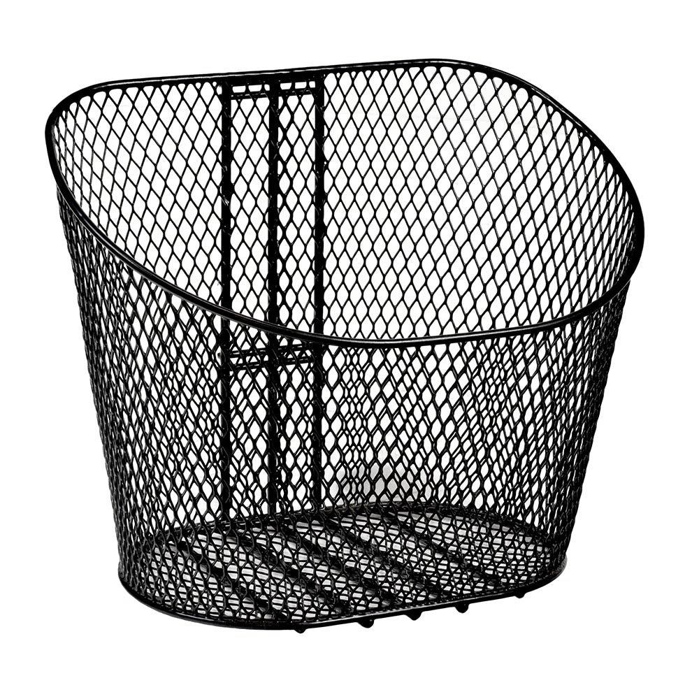 Front Basket Assembly for Pride Legend (SC345) featuring an angled 10-1/4 x 14 x 9 oval wire basket, small bracket, and screws.