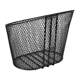 Front Basket Assembly for Pride Legend (SC345) featuring an angled oval wire basket with a handle, small bracket, and screws for attachment.