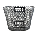 Front Basket Assembly for Pride Revo (SC60) & Pride Revo Sport (SCSP60), featuring a black mesh wire basket with an oval shape, complete with front bracket, bolts, and an allen wrench.