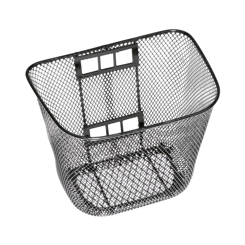 Front Wire Basket for Drive Daytona and Phoenix Scooters, featuring a square top and black mesh design, ideal as a replacement part for missing or damaged scooter baskets.